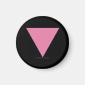 SlipperyJoe's rosa Triangle-Symbol in rosa Magnet (Vorne)