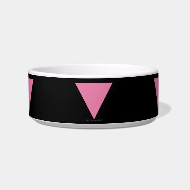 SlipperyJoe's rosa Triangle-Symbol in rosa Napf (Vorderseite)