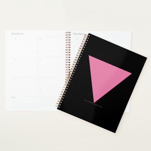 SlipperyJoe's rosa Triangle-Symbol in rosa Planer (Anzeige)