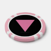 SlipperyJoe's rosa Triangle-Symbol in rosa Pokerchips (Einzeln)
