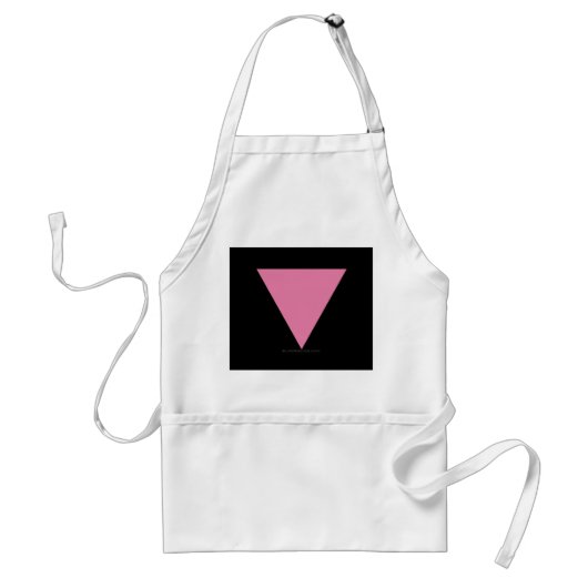 SlipperyJoe's rosa Triangle-Symbol in rosa Schürze (Vorne)