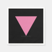 SlipperyJoe's rosa Triangle-Symbol in rosa Serviette (Vorderseite)