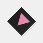 SlipperyJoe's rosa Triangle-Symbol in rosa Serviette (Ecke)