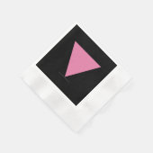 SlipperyJoe's rosa Triangle-Symbol in rosa Serviette (Ecke)