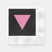 SlipperyJoe's rosa Triangle-Symbol in rosa Serviette (Vorderseite)