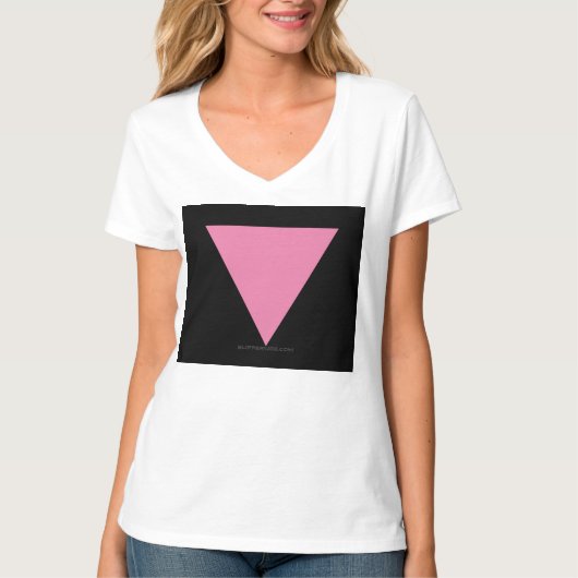 SlipperyJoe's rosa Triangle-Symbol in rosa T-Shirt (Vorderseite)