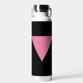 SlipperyJoe's rosa Triangle-Symbol in rosa Trinkflasche (Vorne)