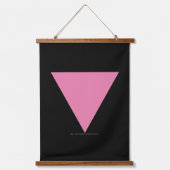 SlipperyJoe's rosa Triangle-Symbol in rosa Wandteppich Mit Holzrahmen (Vorderseite)
