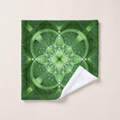 SlipperyJoe's Saint Patrick's Day glowing four lea Badhandtuch Set (Waschlappen)
