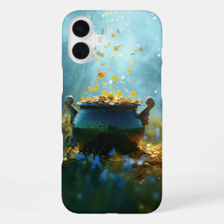 SlipperyJoe's Saint Patrick's Day large ornate pot iPhone 16 Plus Hülle