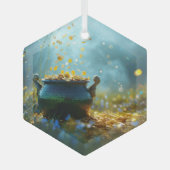 SlipperyJoe's Saint Patrick's Day large ornate pot Ornament Aus Glas (Vorderseite)