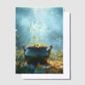 SlipperyJoe's Saint Patrick's Day large ornate pot Pergament Einladungen (Versetzt)