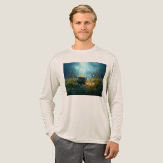 SlipperyJoe's Saint Patrick's Day large ornate pot Tri-Blend Shirt