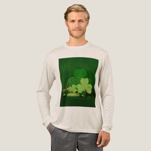 SlipperyJoe's Saint Patrick's Day theme leprechaun Tri-Blend Shirt (Volle Vorderseite)