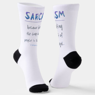 SlipperyJoe's Sarkasmus poliertes Metall-Illusion Socken