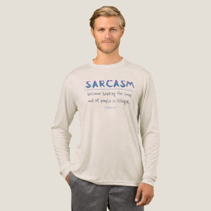 SlipperyJoe's Sarkasmus poliertes Metall-Illusion Tri-Blend Shirt