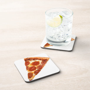 SlipperyJoe's Scheibenpizza Pepperoni-Käse-Leckere Getränkeuntersetzer