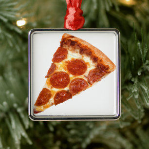 SlipperyJoe's Scheibenpizza Pepperoni-Käse-Leckere Ornament Aus Metall