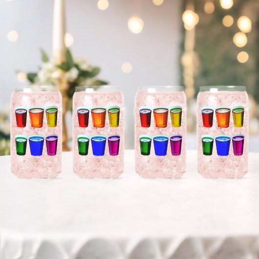 SlipperyJoe's Schnapsgläser sechs Tassen horizonta Dosenglas (Insitu (Hochzeit))