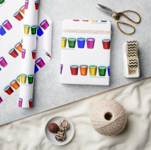 SlipperyJoe's Schnapsgläser sechs Tassen horizonta Geschenkpapier