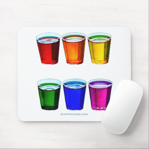 SlipperyJoe's Schnapsgläser sechs Tassen horizonta Mousepad