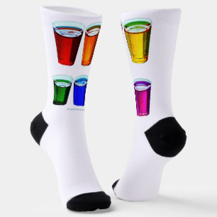 SlipperyJoe's Schnapsgläser sechs Tassen horizonta Socken
