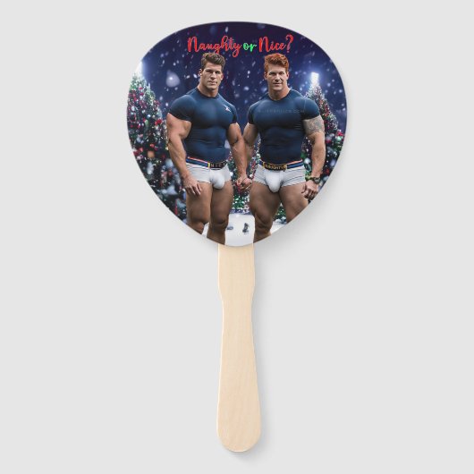 SlipperyJoe's schneebedeckte Weihnachtsbaum Fächer (Rückseite)