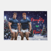 SlipperyJoe's schneebedeckte Weihnachtsbaum Fußmatte (Vorderseite)