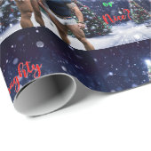 SlipperyJoe's schneebedeckte Weihnachtsbaum Geschenkpapier (Rolleneckpunkt)