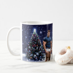 SlipperyJoe's schneebedeckte Weihnachtsbaum Kaffeetasse