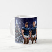 SlipperyJoe's schneebedeckte Weihnachtsbaum Kaffeetasse (Vorderseite Links)