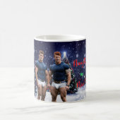 SlipperyJoe's schneebedeckte Weihnachtsbaum Kaffeetasse (Mittel)