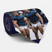 SlipperyJoe's schneebedeckte Weihnachtsbaum Krawatte (Gerollt)