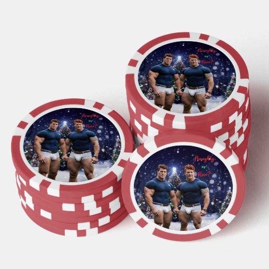 SlipperyJoe's schneebedeckte Weihnachtsbaum Pokerchips (Stapel)