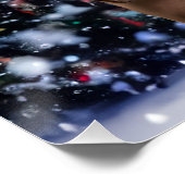 SlipperyJoe's schneebedeckte Weihnachtsbaum Poster (Ecke)