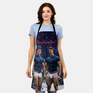 SlipperyJoe's schneebedeckte Weihnachtsbaum Schürze