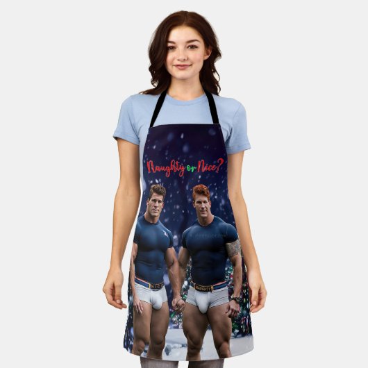 SlipperyJoe's schneebedeckte Weihnachtsbaum Schürze (Getragen)