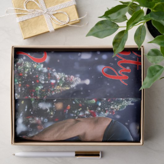 SlipperyJoe's schneebedeckte Weihnachtsbaum Seidenpapier (Geschenk)