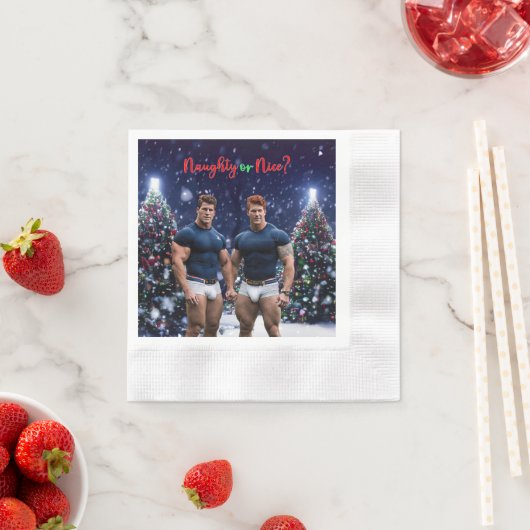 SlipperyJoe's schneebedeckte Weihnachtsbaum Serviette (Beispiel)