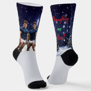 SlipperyJoe's schneebedeckte Weihnachtsbaum Socken