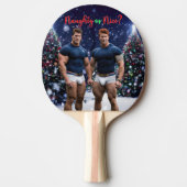 SlipperyJoe's schneebedeckte Weihnachtsbaum Tischtennis Schläger (Vorderseite)