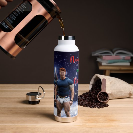 SlipperyJoe's schneebedeckte Weihnachtsbaum Trinkflasche (Kaffee)