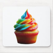 SlipperyJoe's schwindelerregende Regenbogen-Cupcak Mousepad (Vorne)