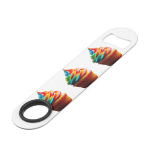 SlipperyJoe's schwindelerregende Regenbogen-Cupcak Speed Flaschenöffner