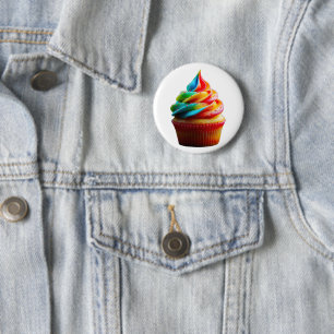 SlipperyJoe's schwindelerregender Regenbogen-Cupca Button