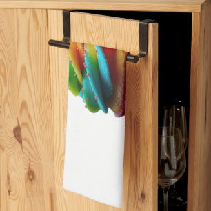 SlipperyJoe's schwindelerregender Regenbogen-Cupca Geschirrtuch
