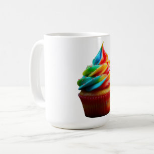 SlipperyJoe's schwindelerregender Regenbogen-Cupca Kaffeetasse