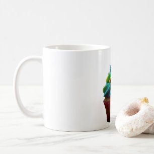 SlipperyJoe's schwindelerregender Regenbogen-Cupca Kaffeetasse