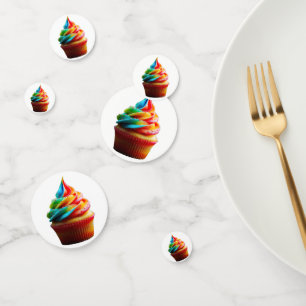 SlipperyJoe's schwindelerregender Regenbogen-Cupca Konfetti