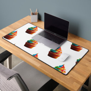 SlipperyJoe's schwindelerregender Regenbogen-Cupca Schreibtischunterlage
